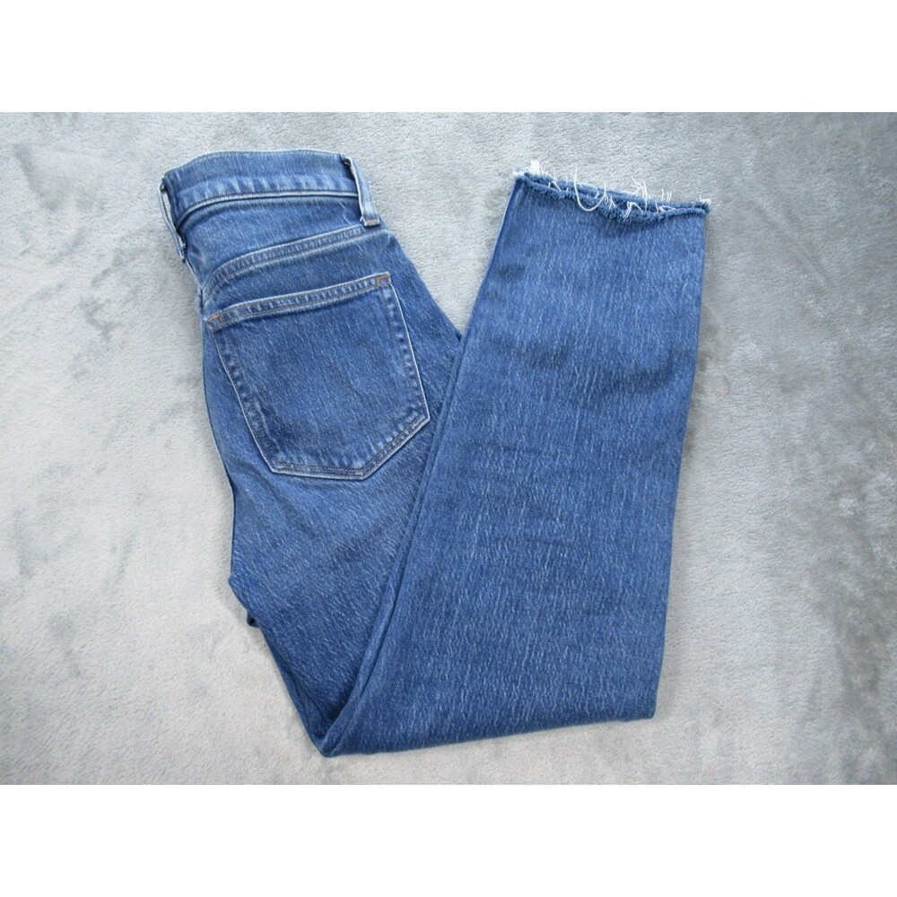J Crew Factory Women's Sz. 24 Essential Straight 5-Pocket Medium Wash Blue
